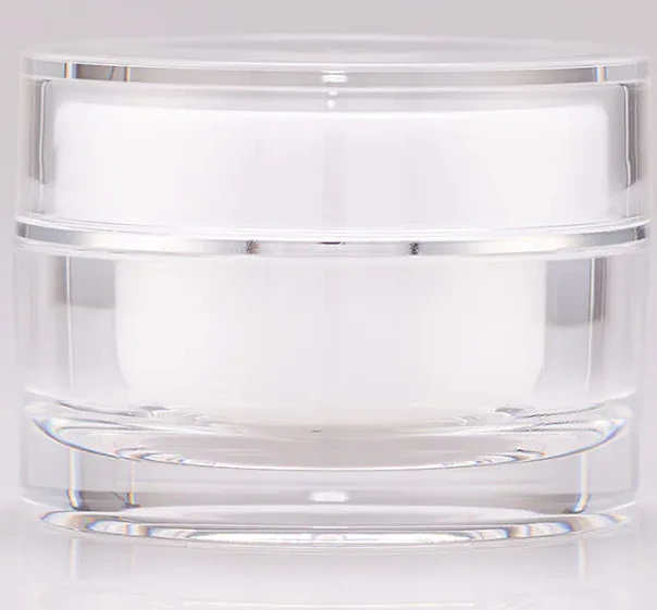 Pote Acrilico Friso Prata 30g