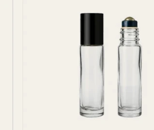 Frasco vidro cristal R16 roll-on premium preta 10 ml
