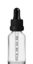 Frasco vidro cristal R18 conta-gotas premium graduado 30 ml