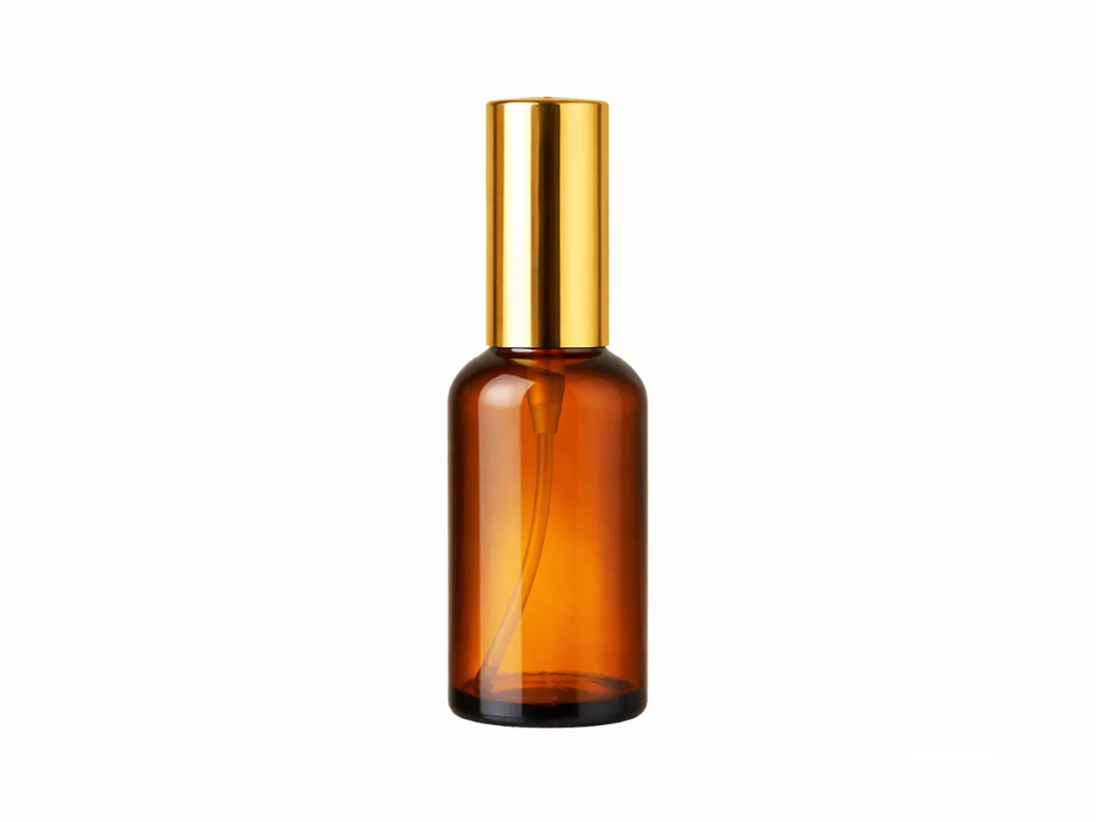 Frasco âmbar spray luxo prateada 30 ml