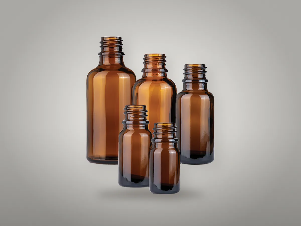 Garrafa Vidro Âmbar R18 10ml