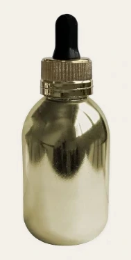 Frasco PET Dourado c/ Conta Gotas 100ml 100ml