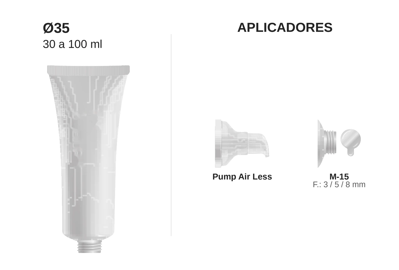 Bisnaga Ø35 Cilindrica 100ml
