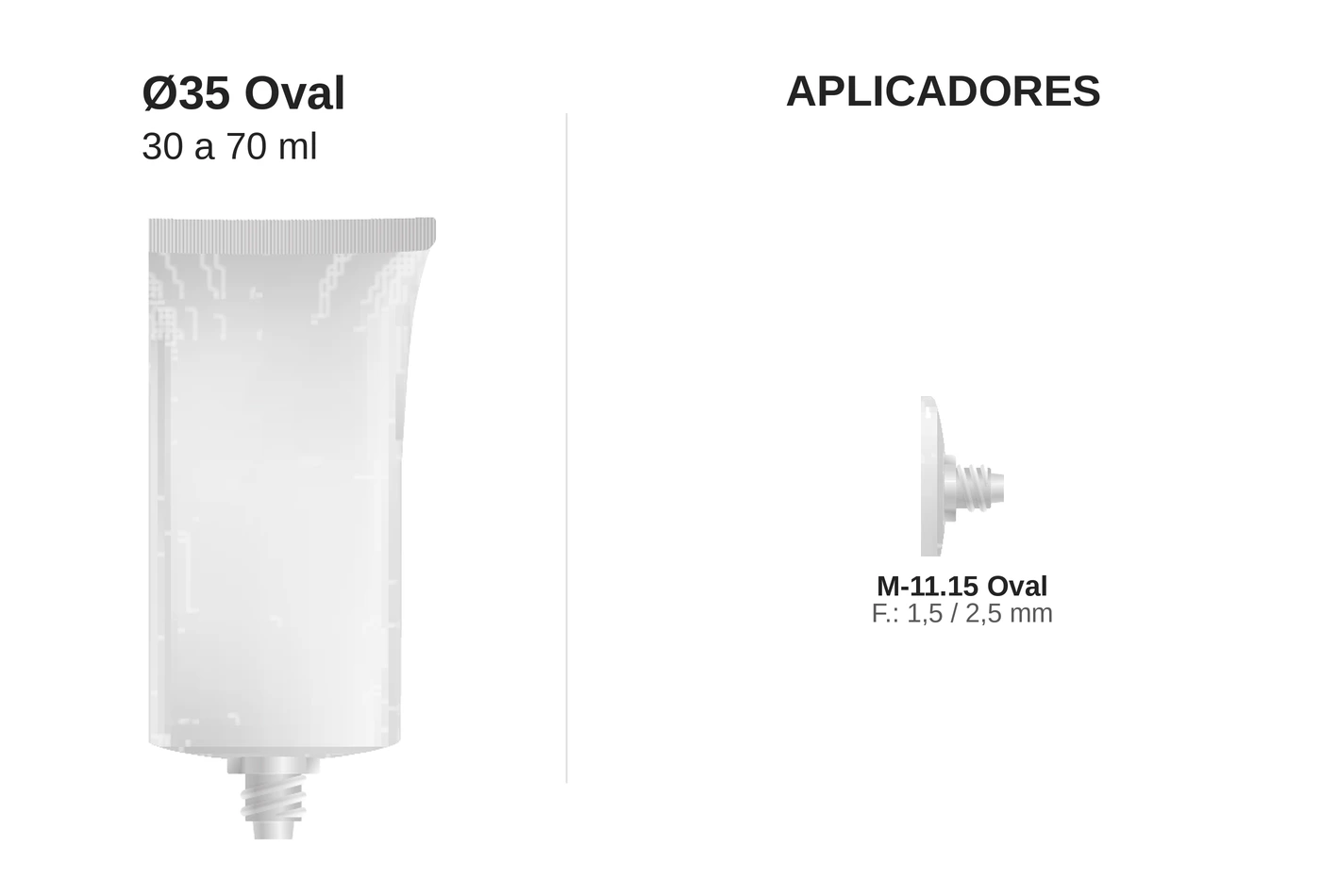 Bisnaga Ø35 Oval 70ml