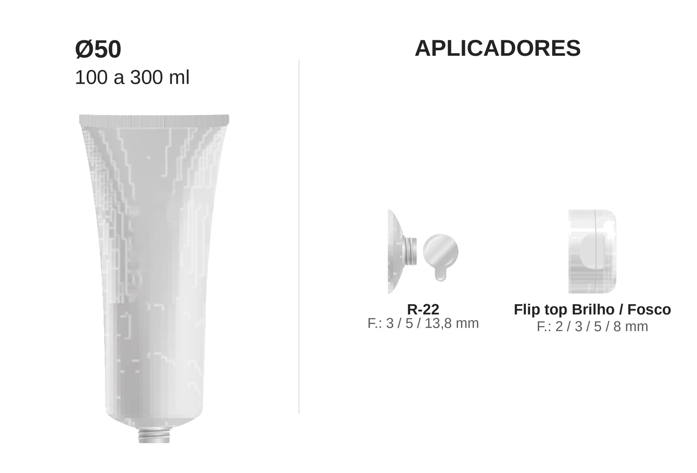 Bisnaga Ø50 Cilindrica 300ml