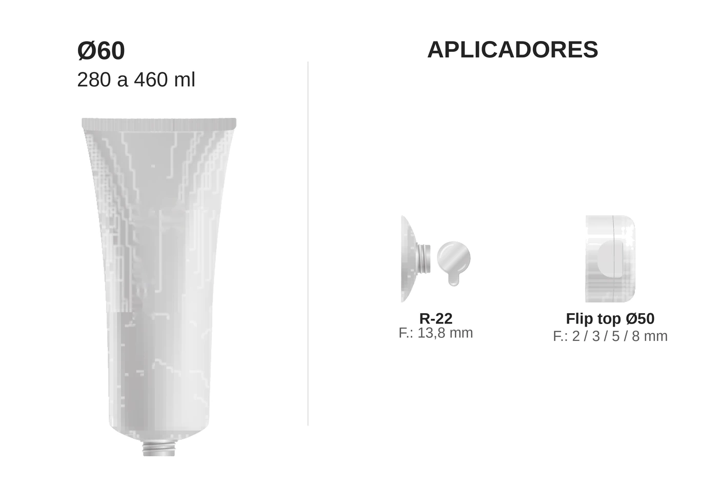 Bisnaga Ø60 Cilindrica 460ml